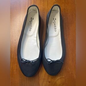 REPETTO PARIS Cendrillon Ballerina Flats Size 38 1/2 Noir